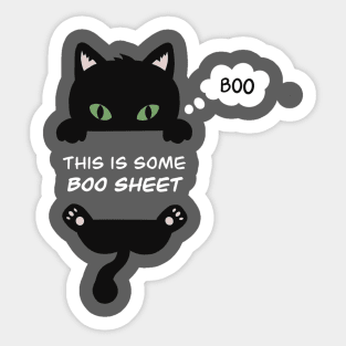 This is some BOO sheet - Halloween Cat Sticker